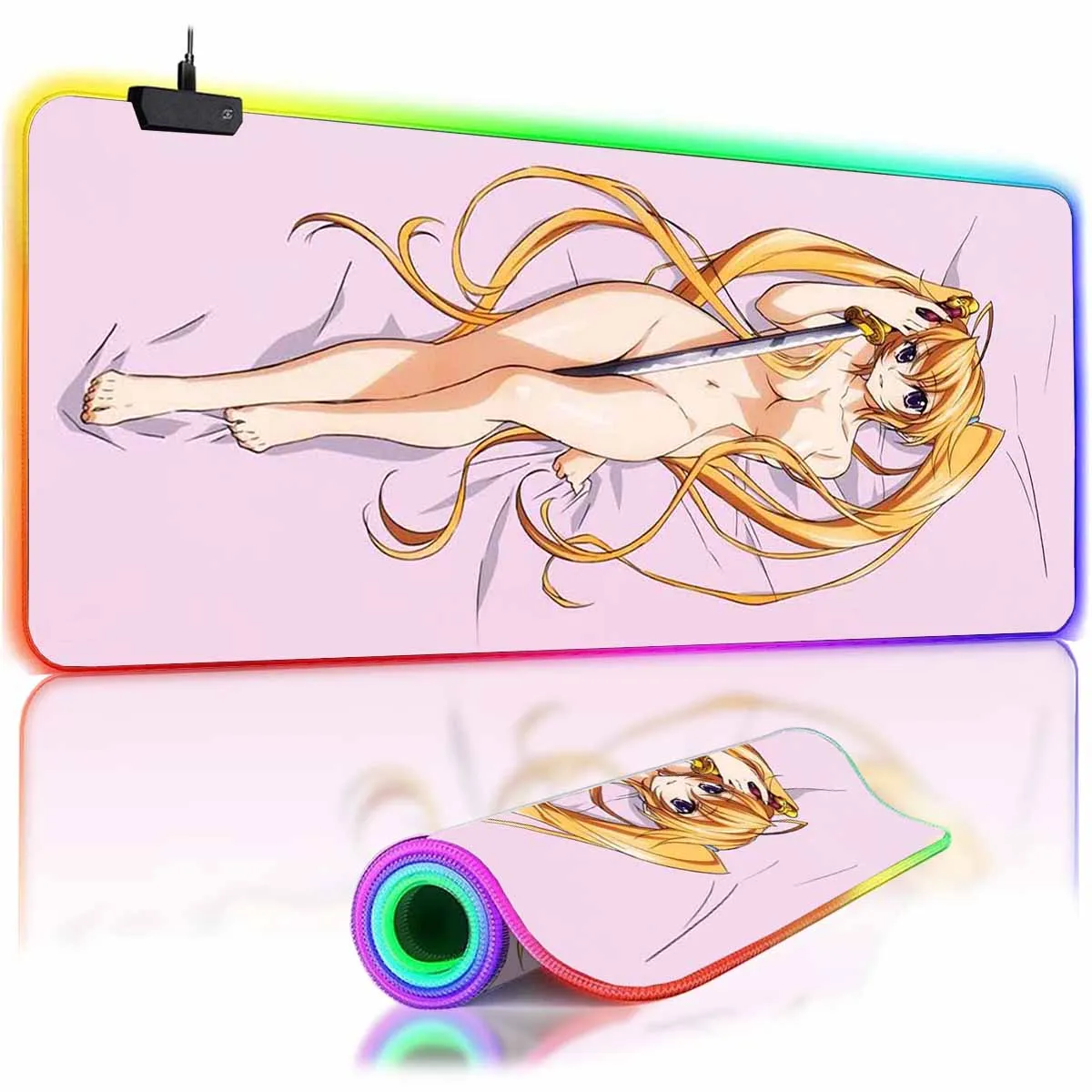

Аниме My High S_School DxD H_Hero большой нескользящий коврик для мыши со светодиодной подсветкой Irina Shidou RGB коврик для мыши Overwatched игровой коврик для клавиатуры