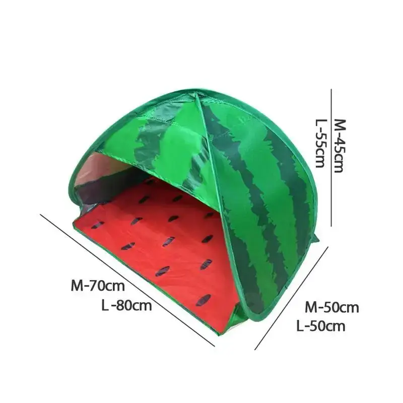 Toldo de praia em forma de melancia, barraca de acampamento à prova d'água anti UV, ultraleve, pop up, verão, proteção para animais de estimação
