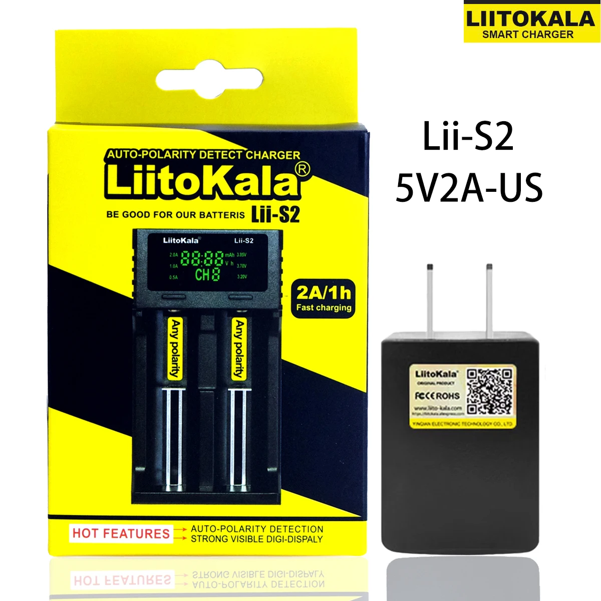 NEW Liitokala 18650 charger Lii-S2 S4 3.7V 3.2V 1.2V  18350 18500 21700 14500 26650 AA NiMH Rechargeable Lithium-Battery Charger