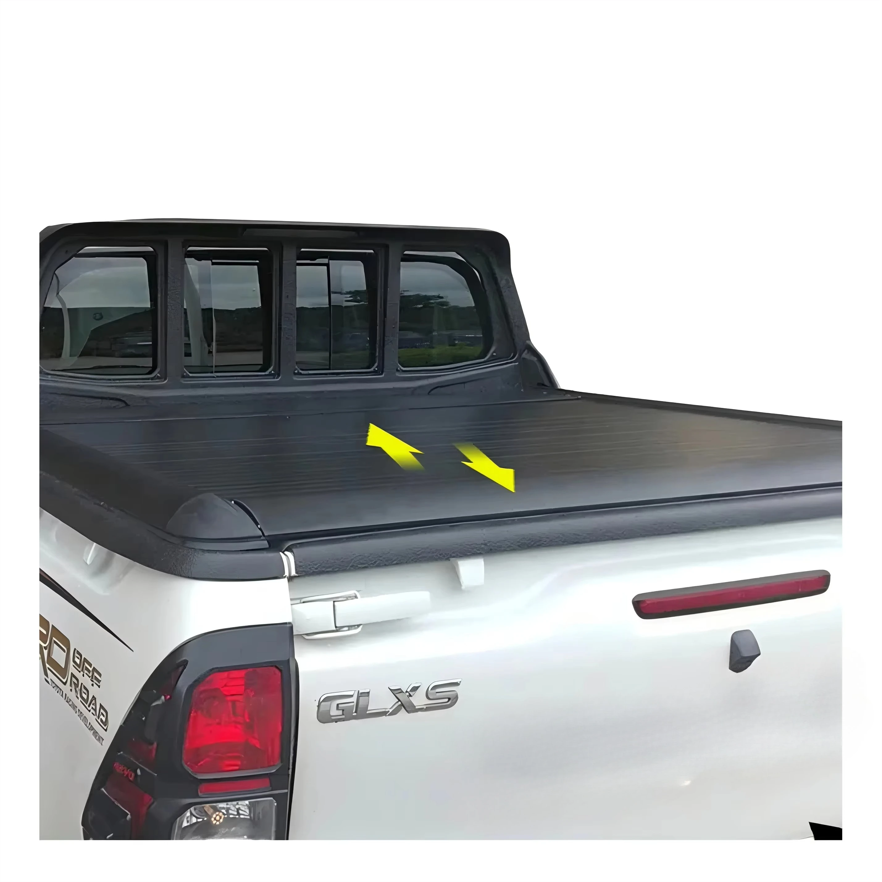Electric Aluminum Alloy Retractable Locking Tonneau Cover for Toyota Pickup Truck-Universal Fit No-Drill Roll-Up Bed Cover