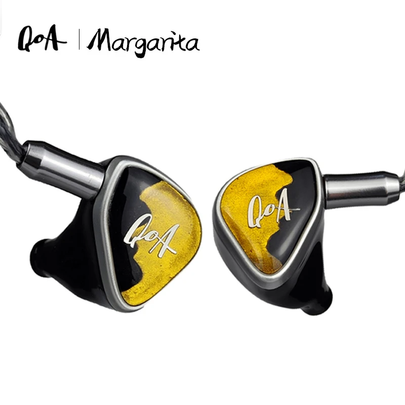 

QoA Margarita 1BA+1DD+2 Electrostatic Hifi Earphone 4.4 2.5 Balance In Ear Monitors Professional Headphone Interchangeable Plug