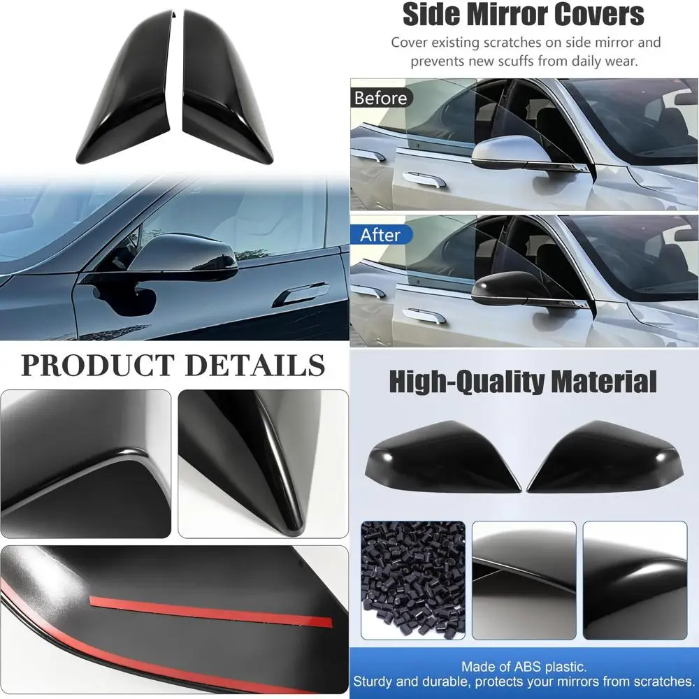 

Накладки на зеркала для Tesla Model S 2016-2020 Накладки на зеркала Глянцевый черный