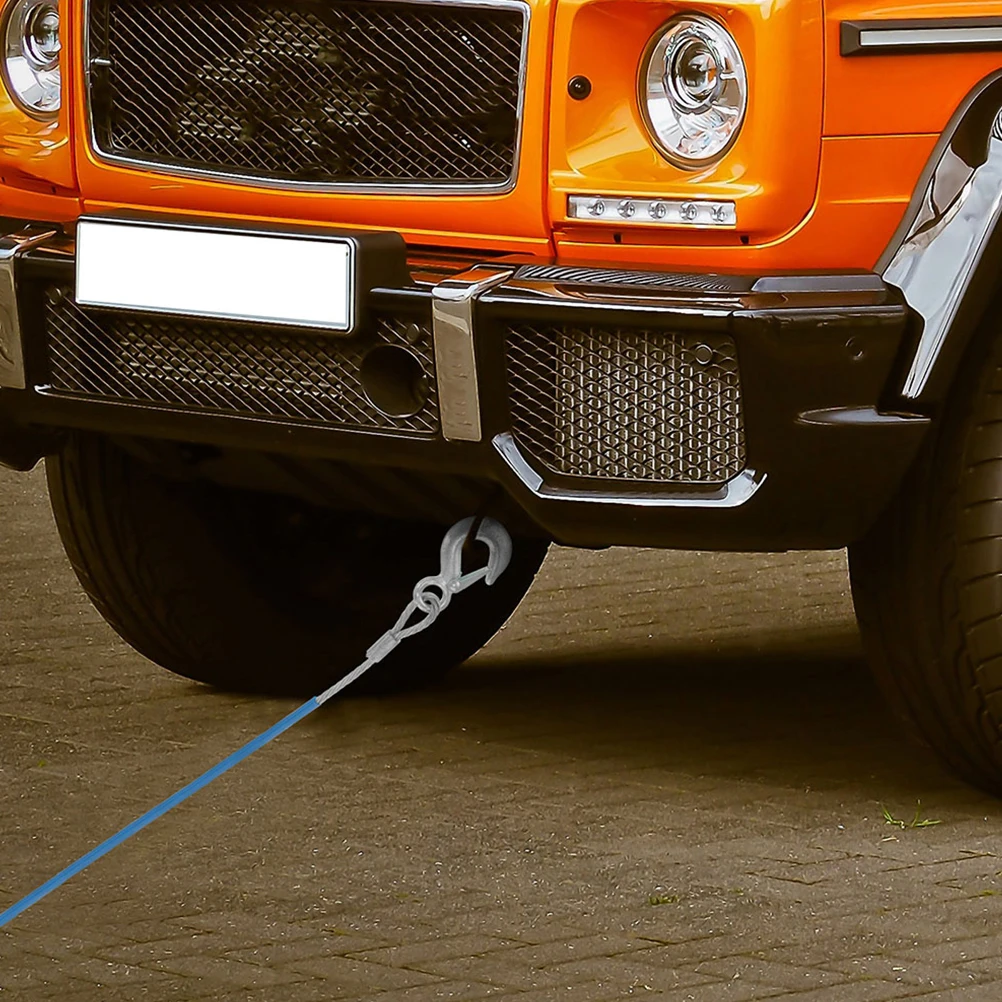 

Heavy Duty Car Tow Rope 3-Ton Steel Wire Pull Strap For Truck Trailer Winch With Hooks Tow Dolly Strap For Agricultural