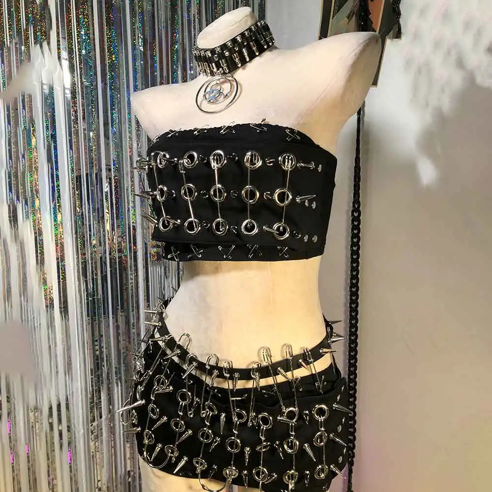 

Goth Y2K Холтер Камзол Топы DIY Винтаж E-Girls Подросток Панк Рок Гранж Кибер Эко Каваи Эмо Харадзюку Ручная работа Готические майки 90-х годов