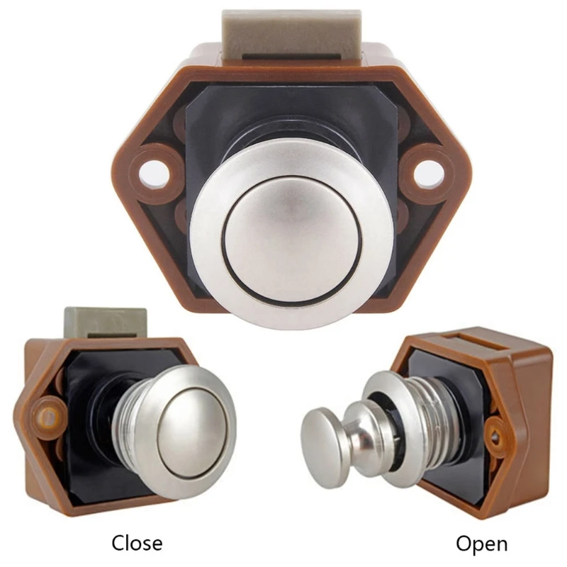 Bild 6: Durchmesser 20mm Camper Auto Push-Lock RV Caravan Boot Schublade Latch Taste Schlösser Für Möbel Hardware