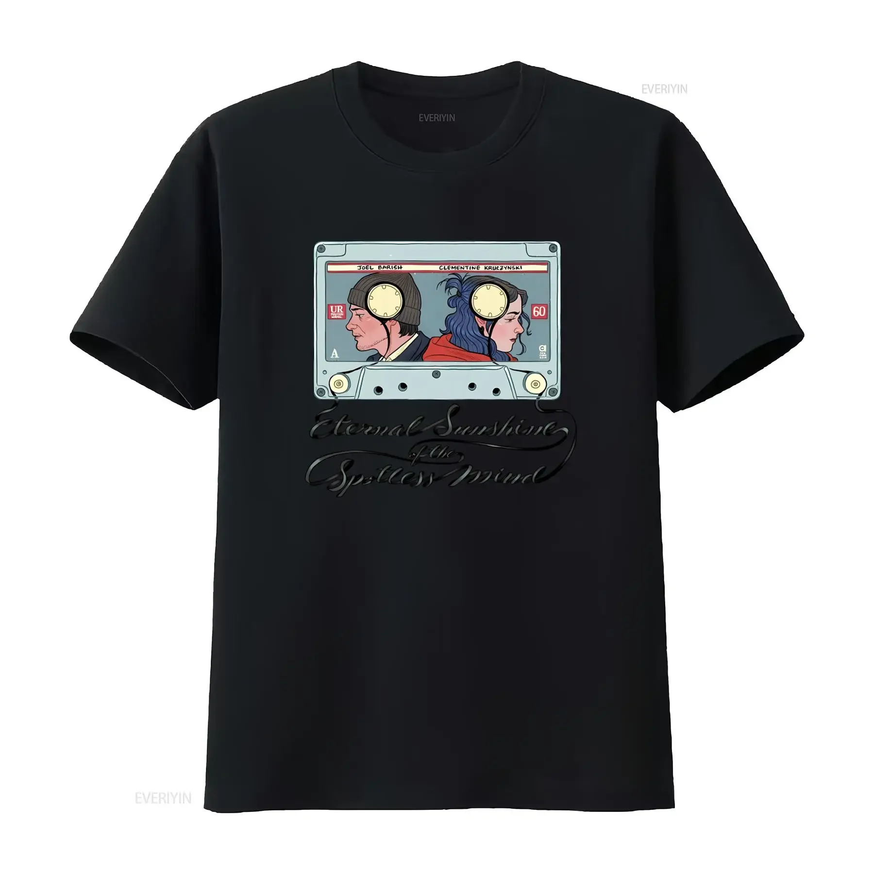 Eternal Sunshine of the Spotless Mind Retro Cassette Tape Design T Shirt vintage Washed Breathable Versatile Slightly Unisex