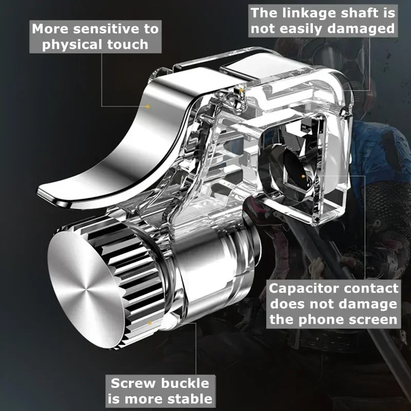 5 คู่ R11 โทรศัพท์มือถือ PUBG เกม 4 นิ้ว Gamepad Joystick Controller L1R1 Aim ยิงโลหะผสมปุ่มสําหรับ IPhone Android