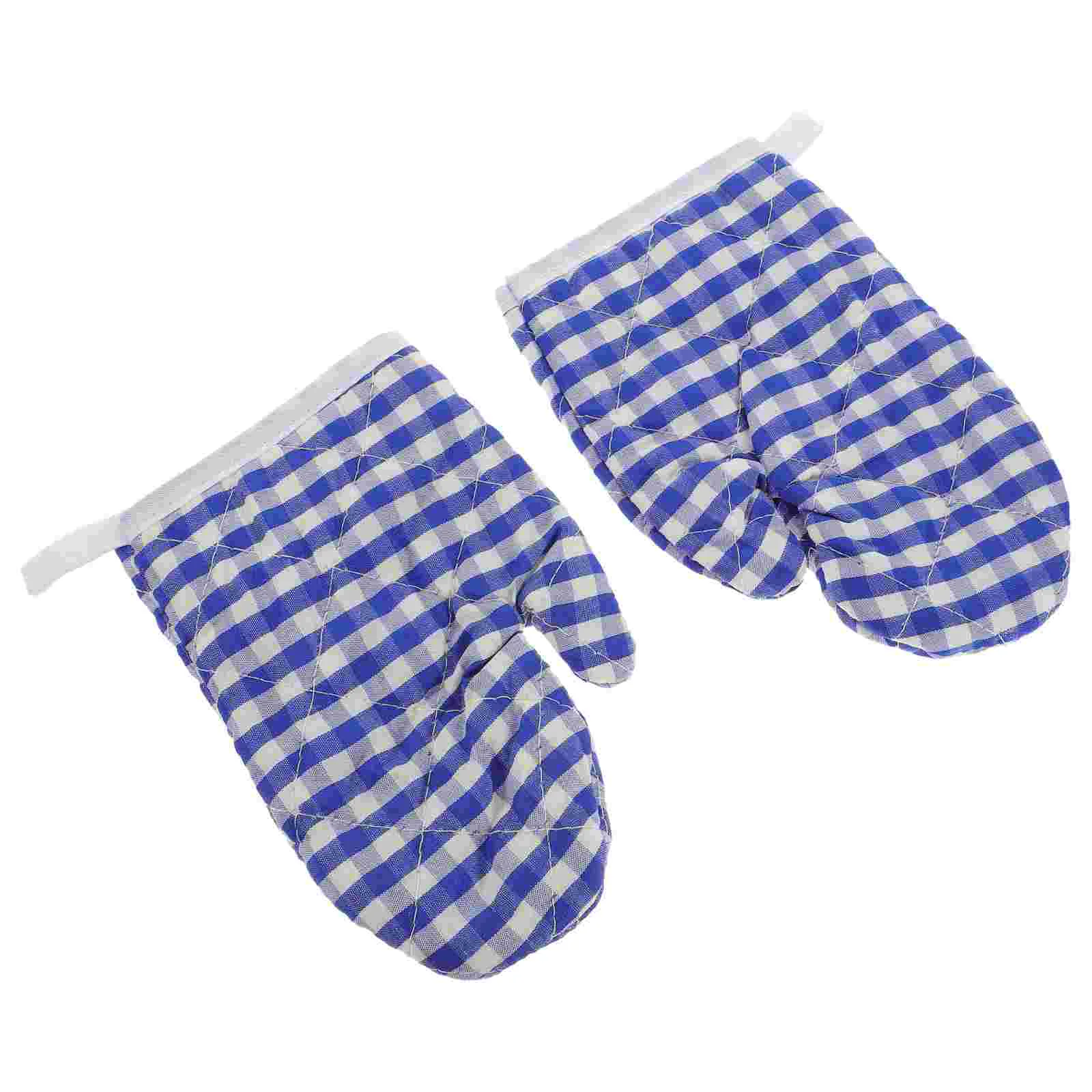 2 Pcs Microwave Gloves Children Mitts Kids Baking Heat Insulation Oven Mittens for Cooking Kitchen Resistant Football Kits Boys