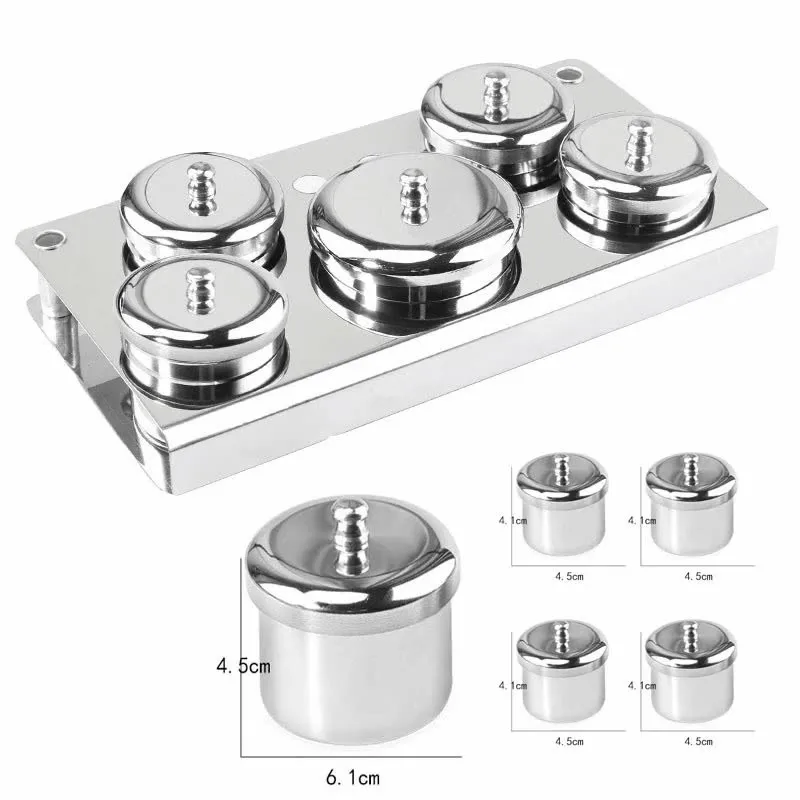 

Nail Sterilizer Tray Dish Liquid Powder Container Cup Manicure Stainless Steel Sterilization Crystal Liquid Powder Cup Contain