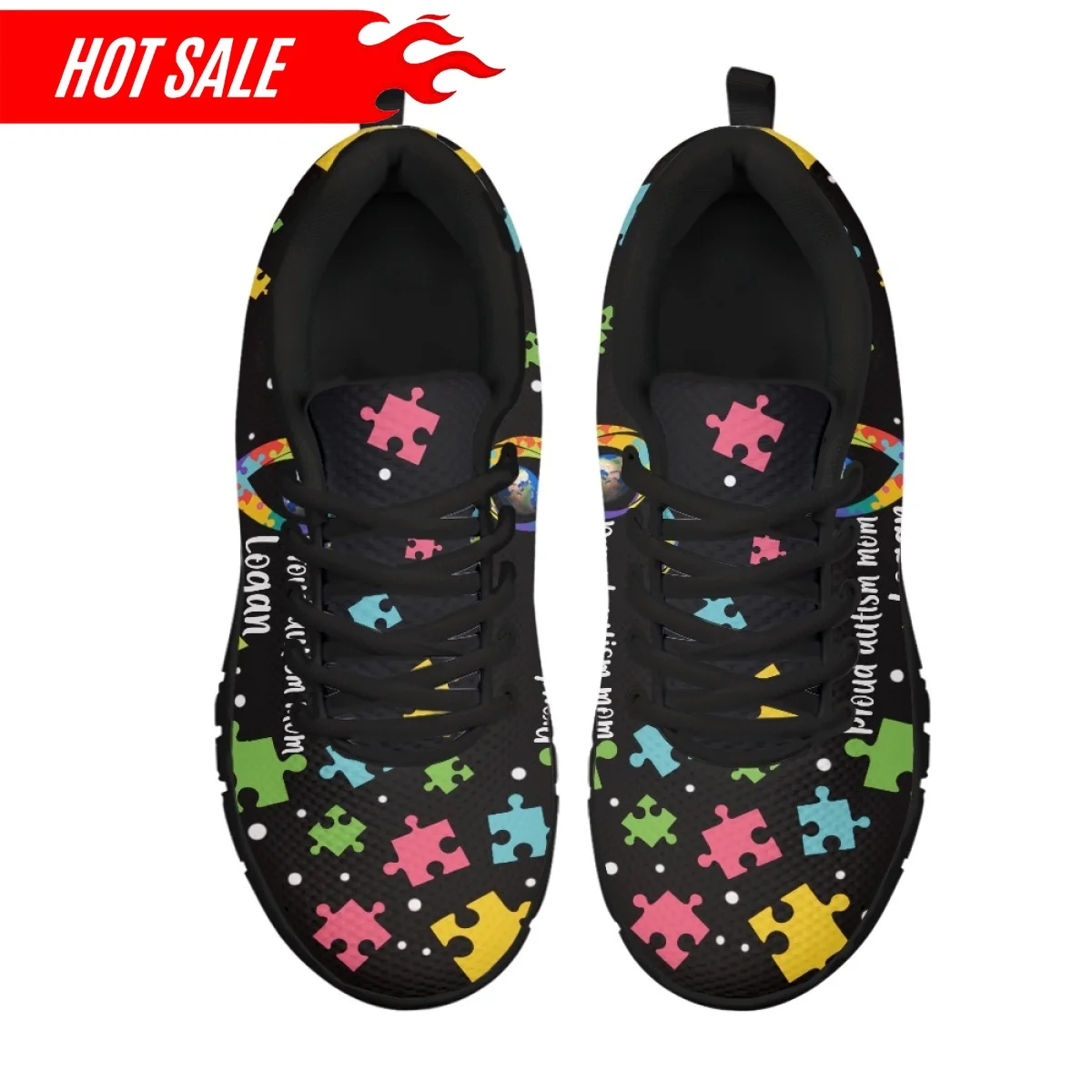 Comfort Casual Sneakers AIDS and Autism Cancer Awareness Design Athletic Shoes Outdoor Wear-resistant Walking 2023