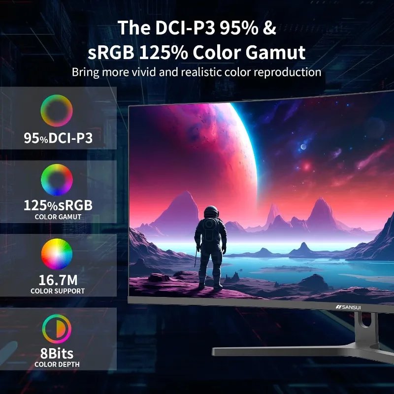จอเกมโค้ง 34 นิ้ว UWQHD 3440 x 1440 165Hz Curved 1500R - PIP/PBP, 1ms(MPRT), HDR, 300nits