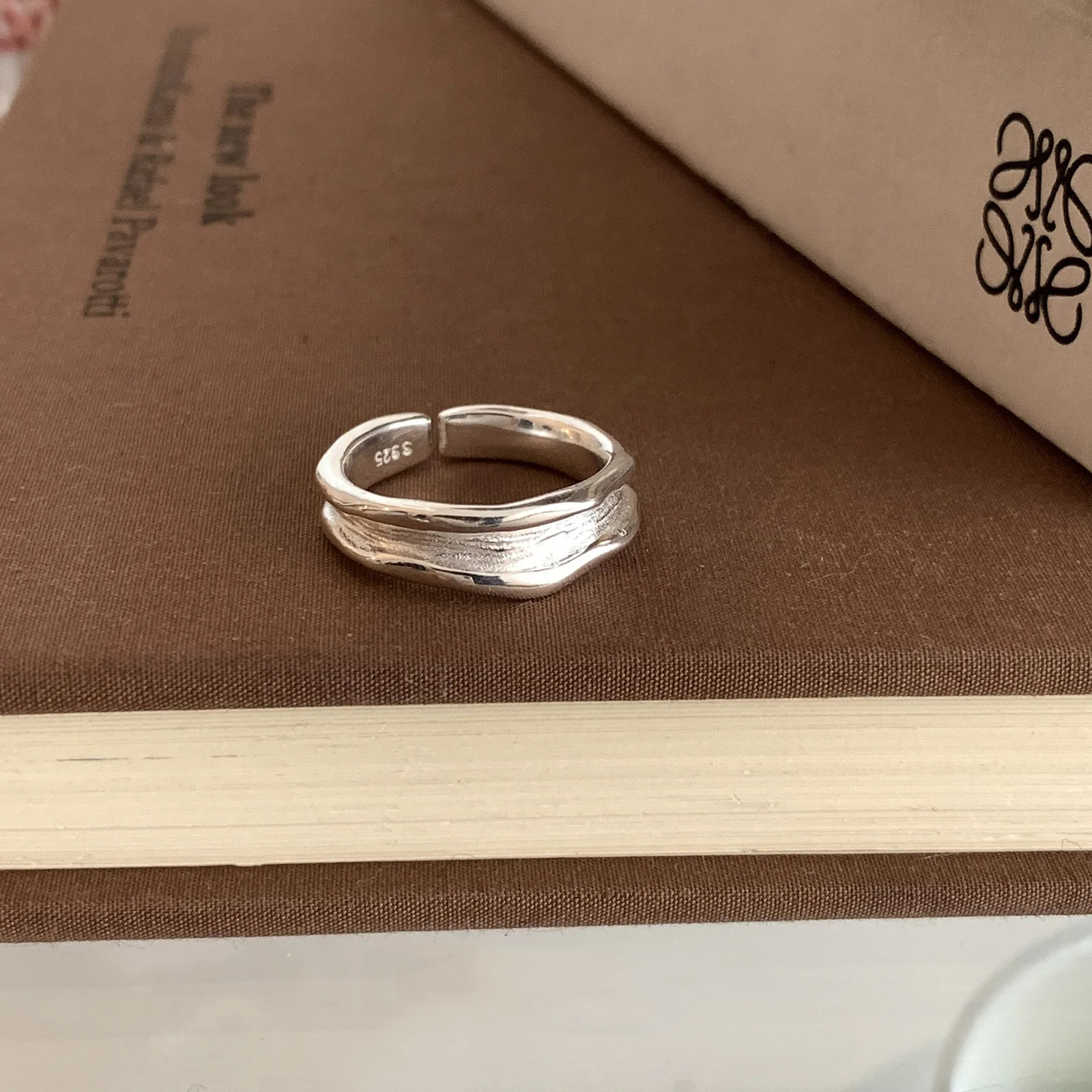 New 925 Sterling Silver Simple Ring Charm Personality Women's Ring Birthday Party Gift for Friends Exquisite Jewelry Accessories