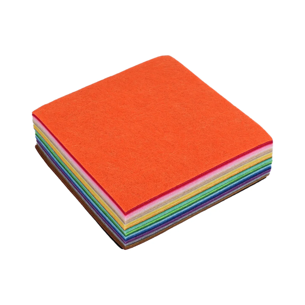 The New 40Pcs Felt Fabric Squares DIY Craftwork Felt Crafts Assorted Colors Textile Fuzzy Fabrics for Sewing