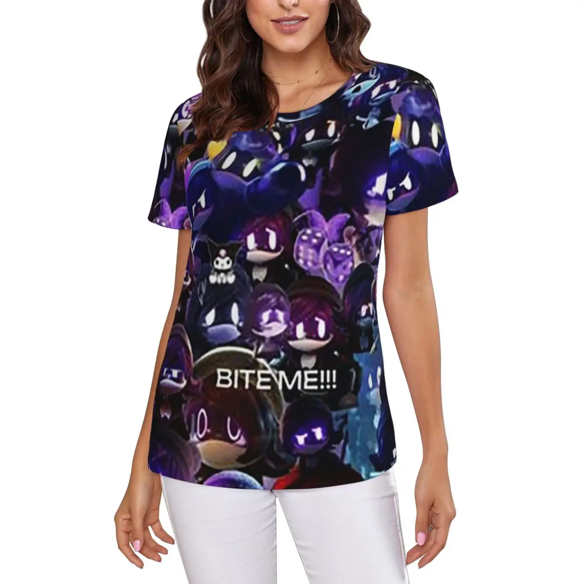 Murder Drones Uzi Collage T-Shirt Women Short Sleeve T Shirts O-Neck Clothing Cotton Summer Tees Streetwear
