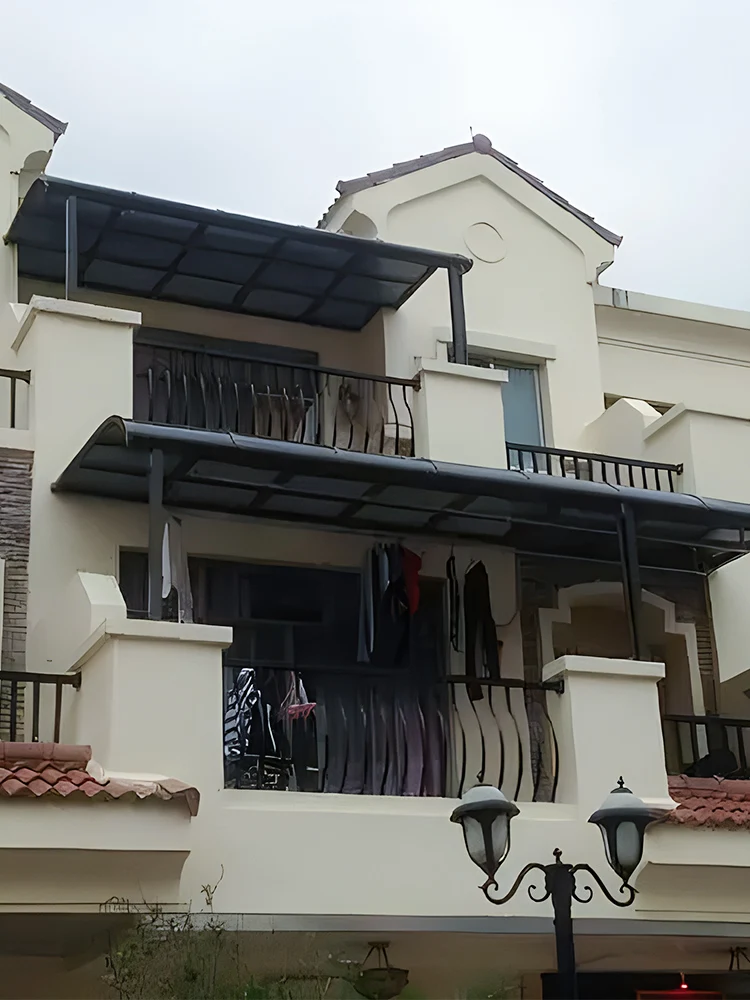 Waterproof Solid Polycarbonate Sheet Canopy UV Block Window Rain Cover Awning for Residential Back Doorway