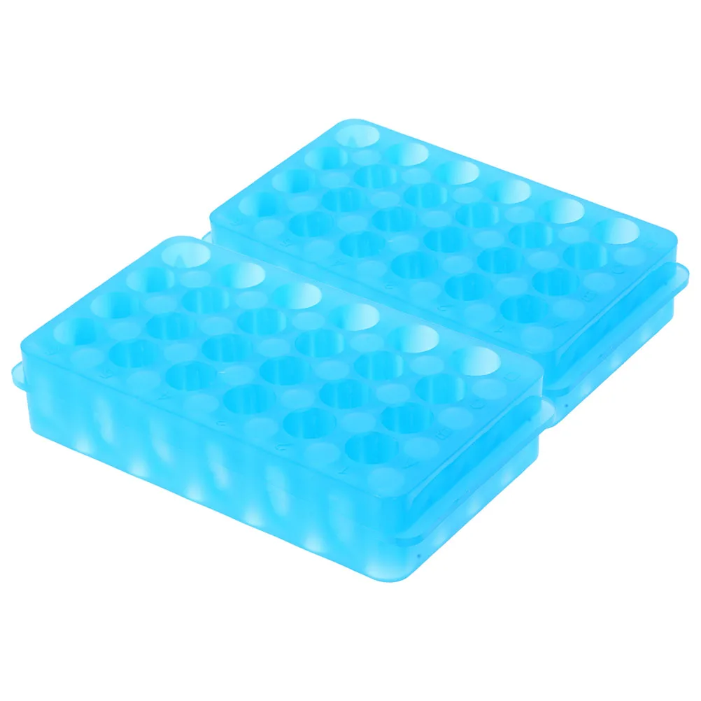 

2 Pcs Laboratory Tube Rack Racks Double Sided Detachable Shelf Plastic Experiment Holder Chemistry Test