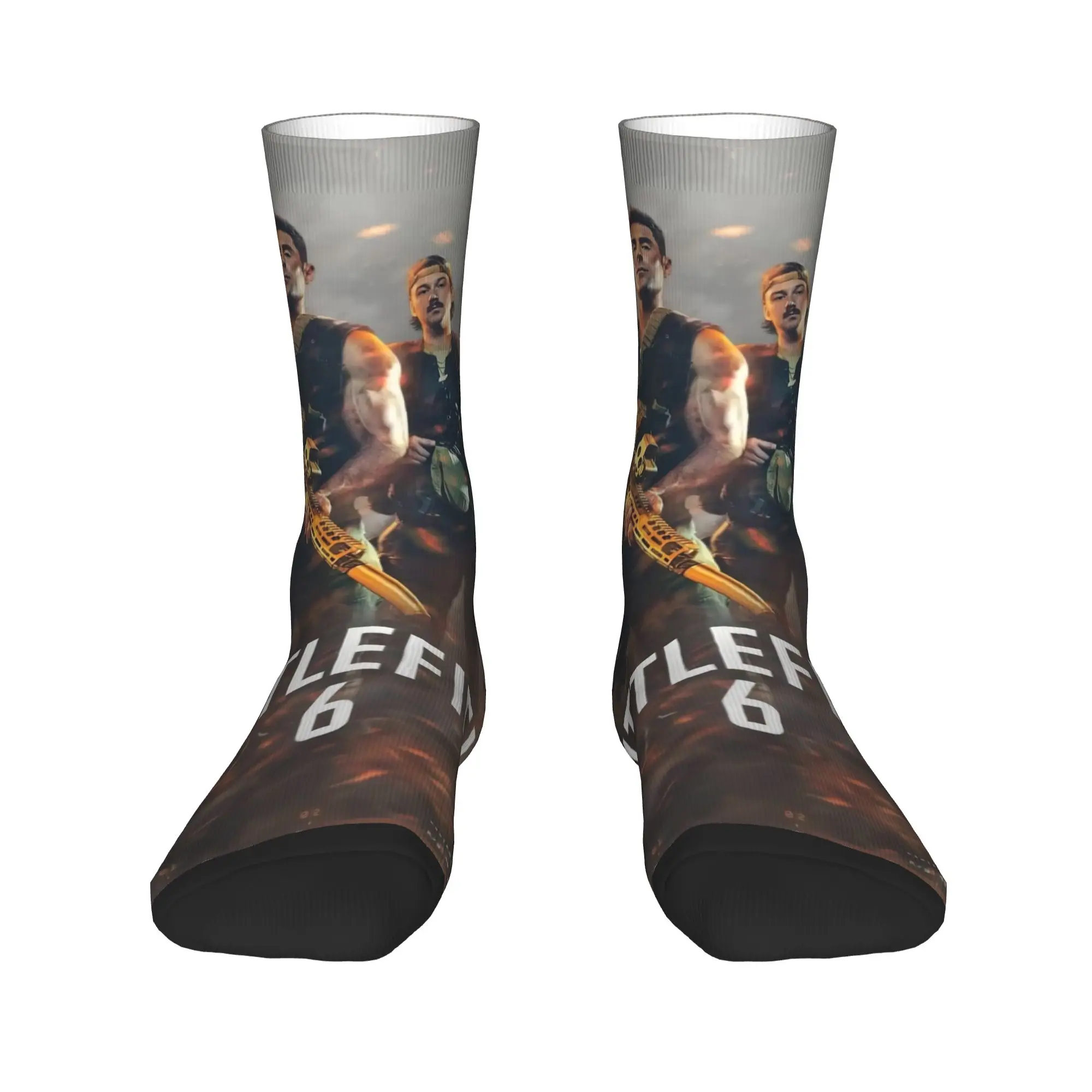 ถุงเท้าลายเกมส์ Battlefield 6 สินค้าสำหรับผู้ชายและผู้หญิง ถุงเท้าแบบกลางข้อ สวมใส่สบาย ของขวัญสุดพิเศษ