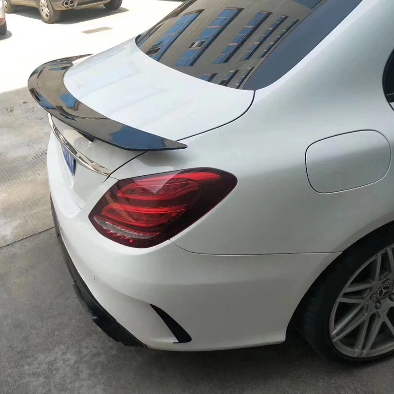 For Mercedes W205 Spoiler C180 C200 C300 C350 C450 C220 4Door 2015-2017GT Battle Edition Style Carbon Fiber Rear Trunk Spoiler