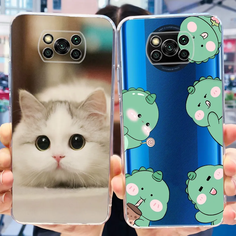 For Xiaomi Poco X3 Case Poco X3 Pro 2023 Cute Painted Phone Back Cover For POCO X3 NFC PocoX3 X 3 X3Pro Soft Silicone TPU Bumper