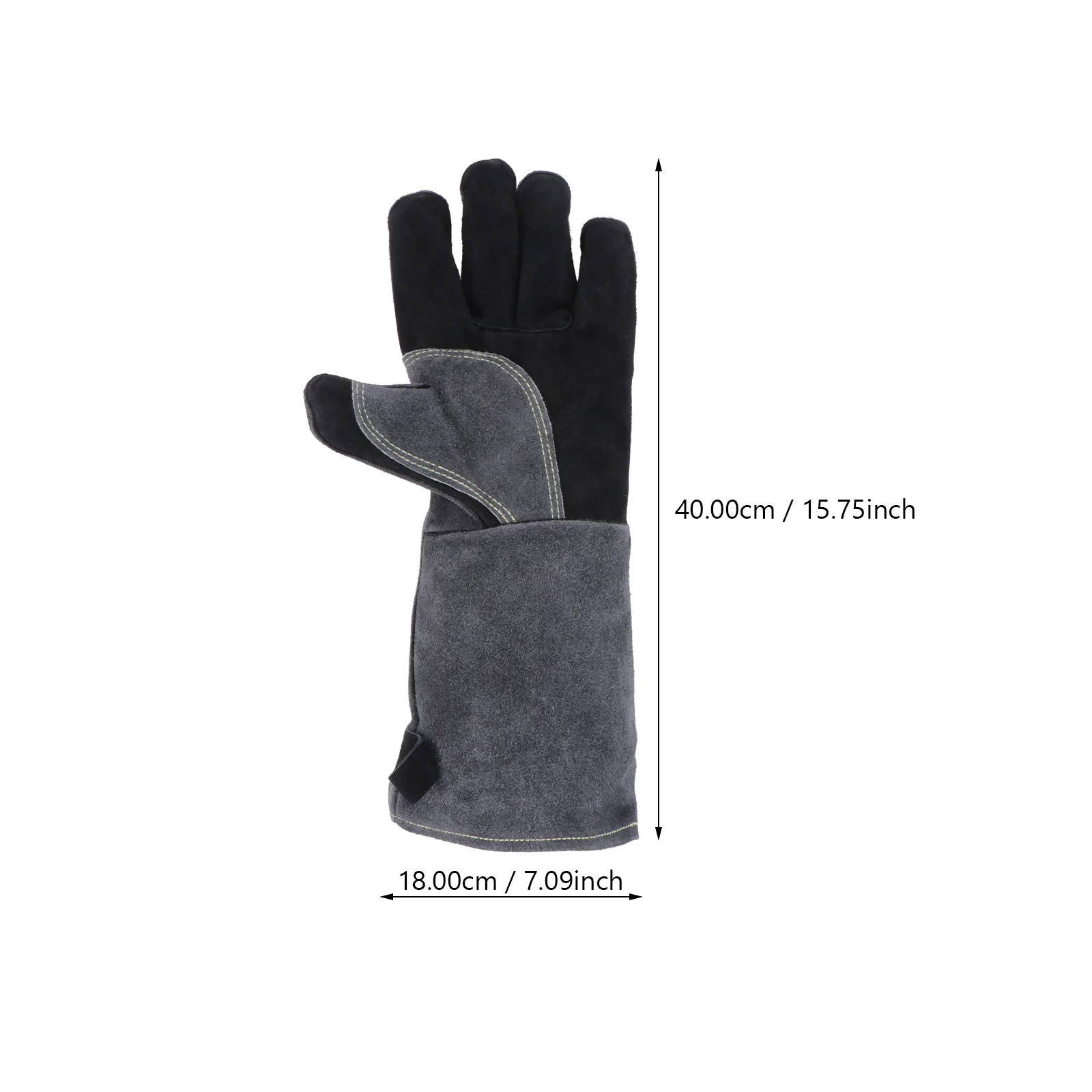 1Pairs Heat-Resistant Fireproof Gloves Extended Cuff for Wrist Forearm Protection Industrial Protective Glove Gear