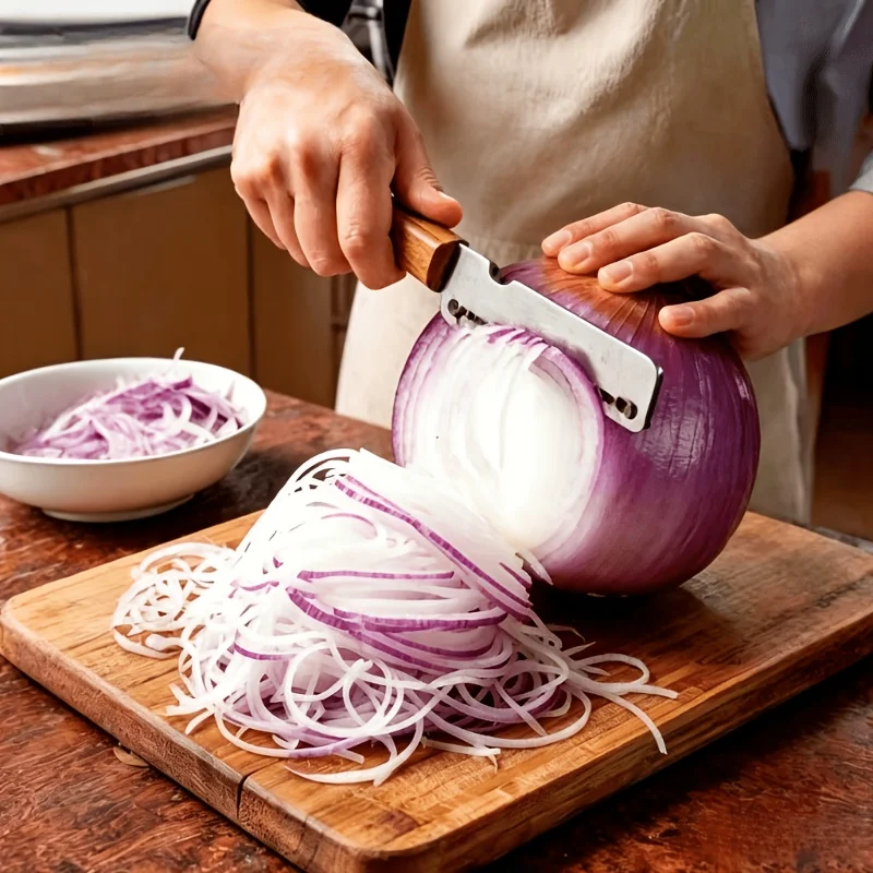 Multifunctional Onion Chopper，Suitable for Families、Industrial and commercial use，Includes chive slicer、Peeler、Bottle Opener，3-i