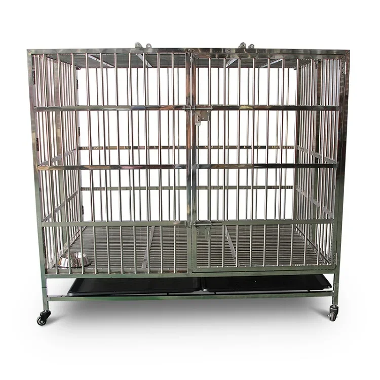 High Quality Metal Dog Kennels Cages Foldable Heavy Duty Dog Cage Stainless