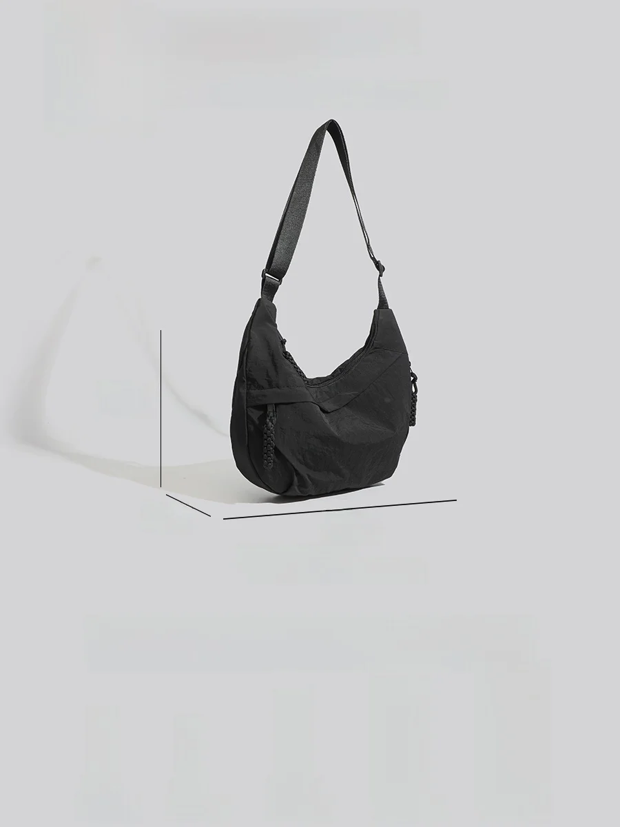 

CAKJVG Нейлоновая сумка для пельменей, женская пригородная большая сумка Capaci на одно плечо, мягкая сумка с наклонным крестом, современная нейтральная сумка