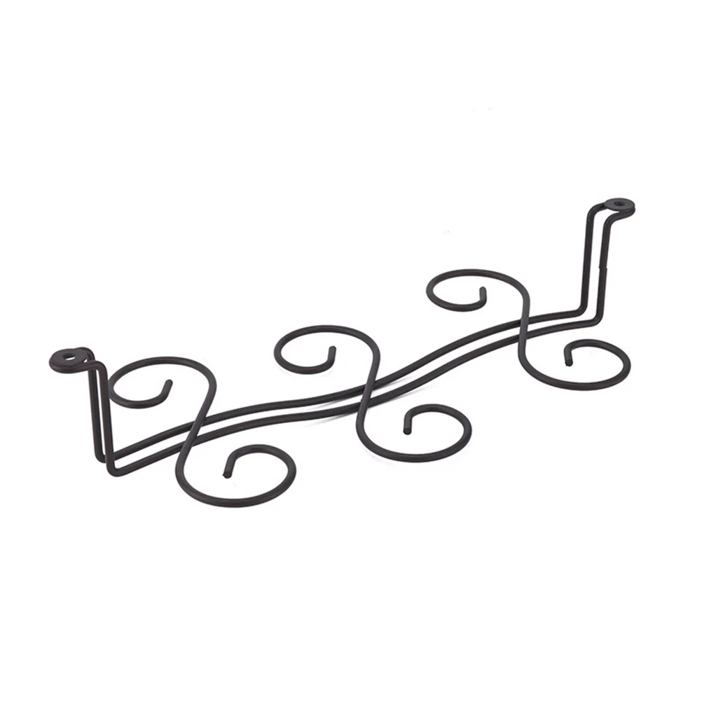 

Wine Cup Rack with Cup Hanging Stand Bronze Finish Metal Plate Organizer for Kitchen Counter Coffee Table Storage Solution