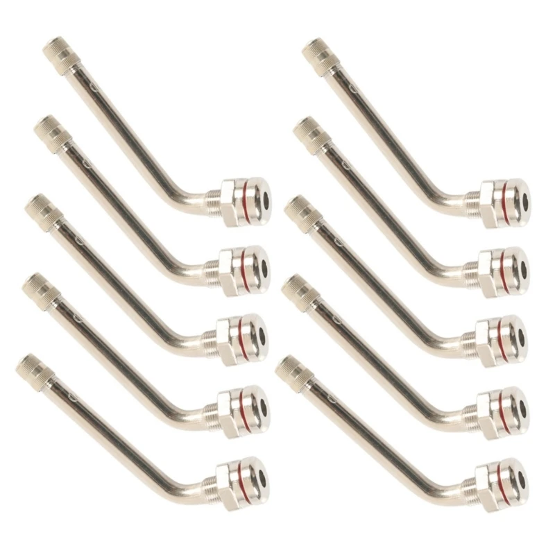 10Pcs 120 Degree Truck Valves Stems For 22.5 24.5Inch Copper Rims Direct Fit TR545D Replacement
