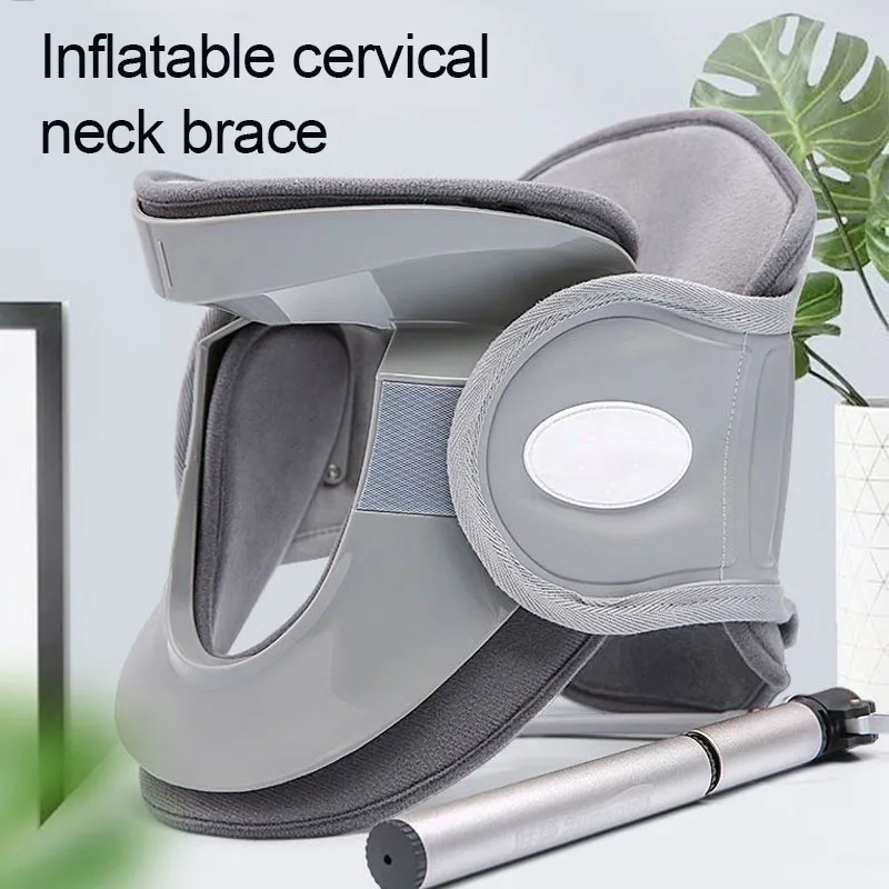 1 pc Neck Traction Device, Adjustable Ergonomic Neck Stretcher,Cervical Spine Alignment Neck Brace With Airbag Support