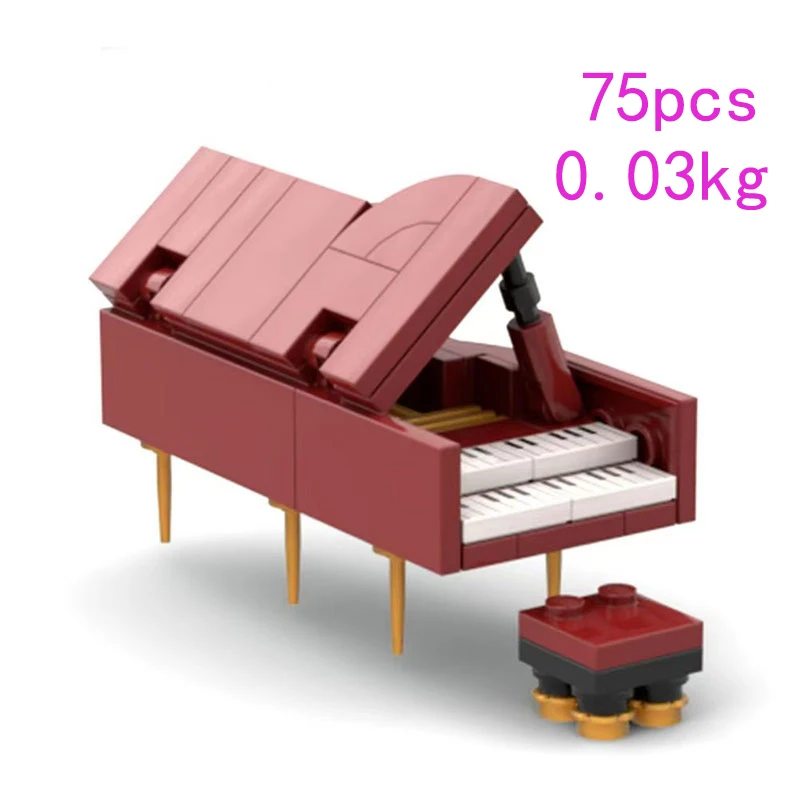 

MOC певец инструмент сопровождание арфиширд DIY фортепиано арфид мелкие частицы сборка строительный блок модель игрушка орнамент