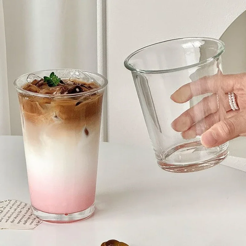 360 ml/365 ml Amerikanischen Stil Iced Latte Tassen Restaurant Erdbeere Milchshake Becher Einfache Wasser Tasse Saft Kalten getränk Tassen Wein Glas