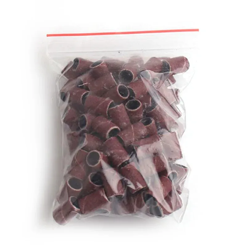50/100 Peças de Anéis de Lixa para Unhas, Cabeças de Moagem para Furadeira Elétrica de Manicure, Ferramentas Abrasivas para Remoção de Esmalte em Gel UV e Pedicure