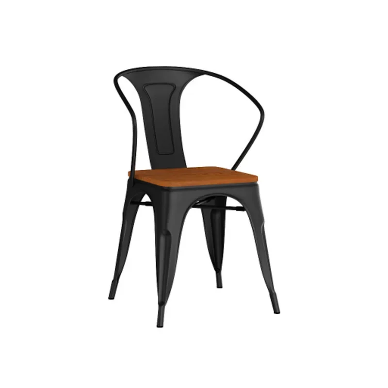 Industrial style wrought iron chair bar clear bar milk tea shop coffee shop western restaurant