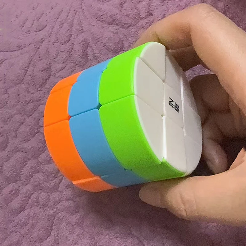 Puzzle en baril, Cube de vitesse cylindrique 3x3x3, casse-tête à rotation facile pour adultes et adolescents, jouets éducatifs pour enfants, cadeaux d'anniversaire, prix