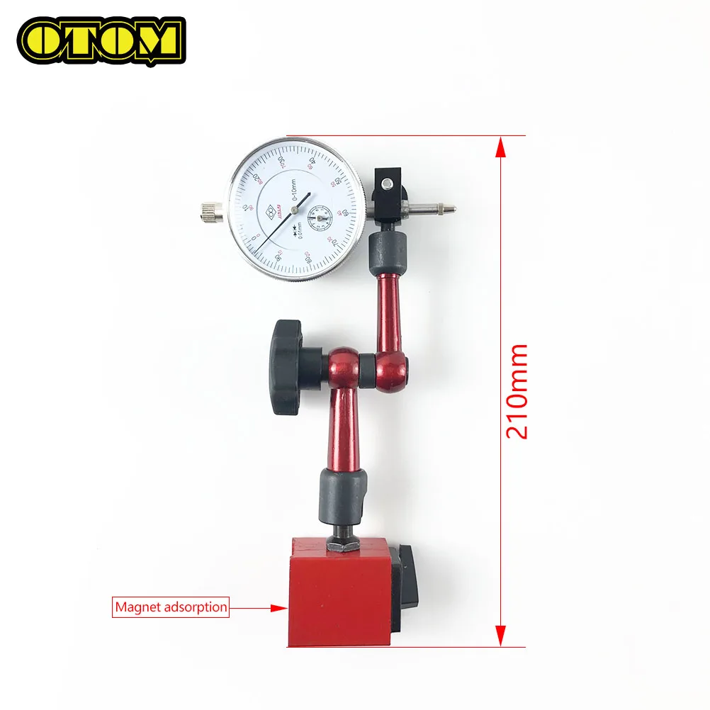 Motorcycle Universal 0.01mm Dial Indicator Magnetic Stand Base Holder Lever Precision Measure Gauge Tool ATV UTV Motocross Parts