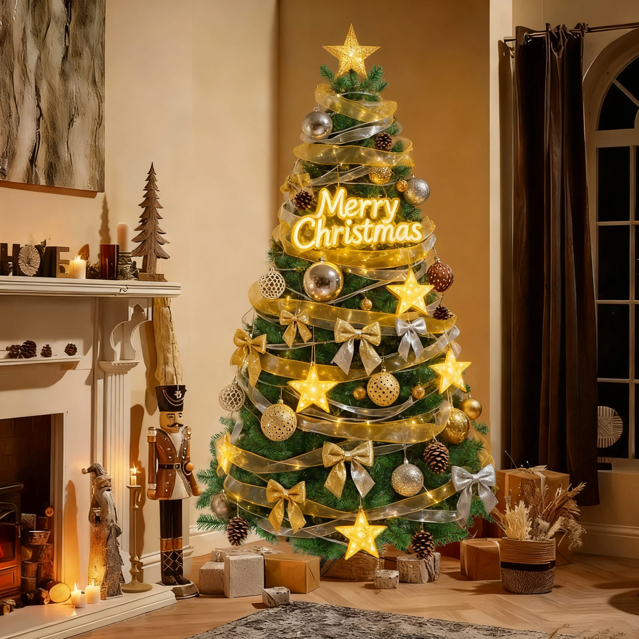 �y�Z�[�����z�N���X�}�X�f�R���[�V������Z�[�� 210/180/150/120CM �l�H�N���X�}�X�c���[ �z�[���f�R���[�V���� �N���X�}�X�f�R���[�V���� �z���f�[�p�[�e�B�[ ���[���f�R���[�V����