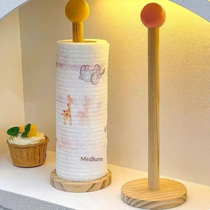 New-Wood Toilet Paper Holder No Drill Kitchen Tissue Hanger Anti Slip Vertical Tissue Holder Tissue Rack Bathroom Accessories