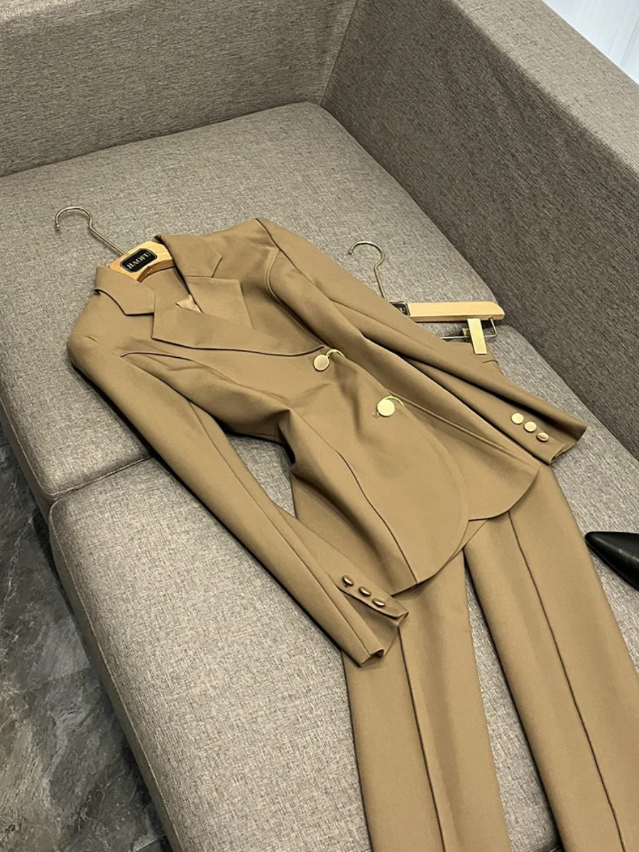 Faionable-Conjunto de traje informal de dos piezas para mujer, traje pequeño de ocio Profional coreano Sle Ele Godd Personali