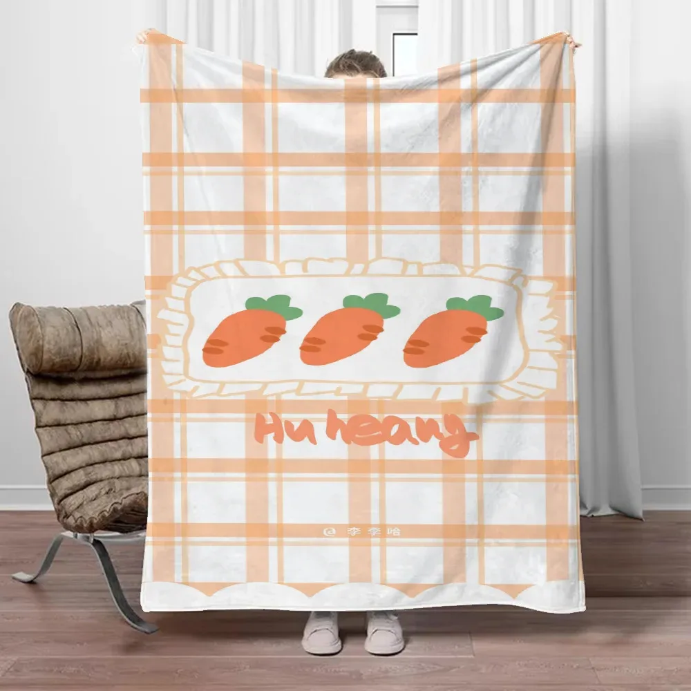 

Fruit Designer Warm Printed Blanket Bedroom Livingroom Bed Warm Soft Comfortable AirConditioner Office Thin Blankets for Beds