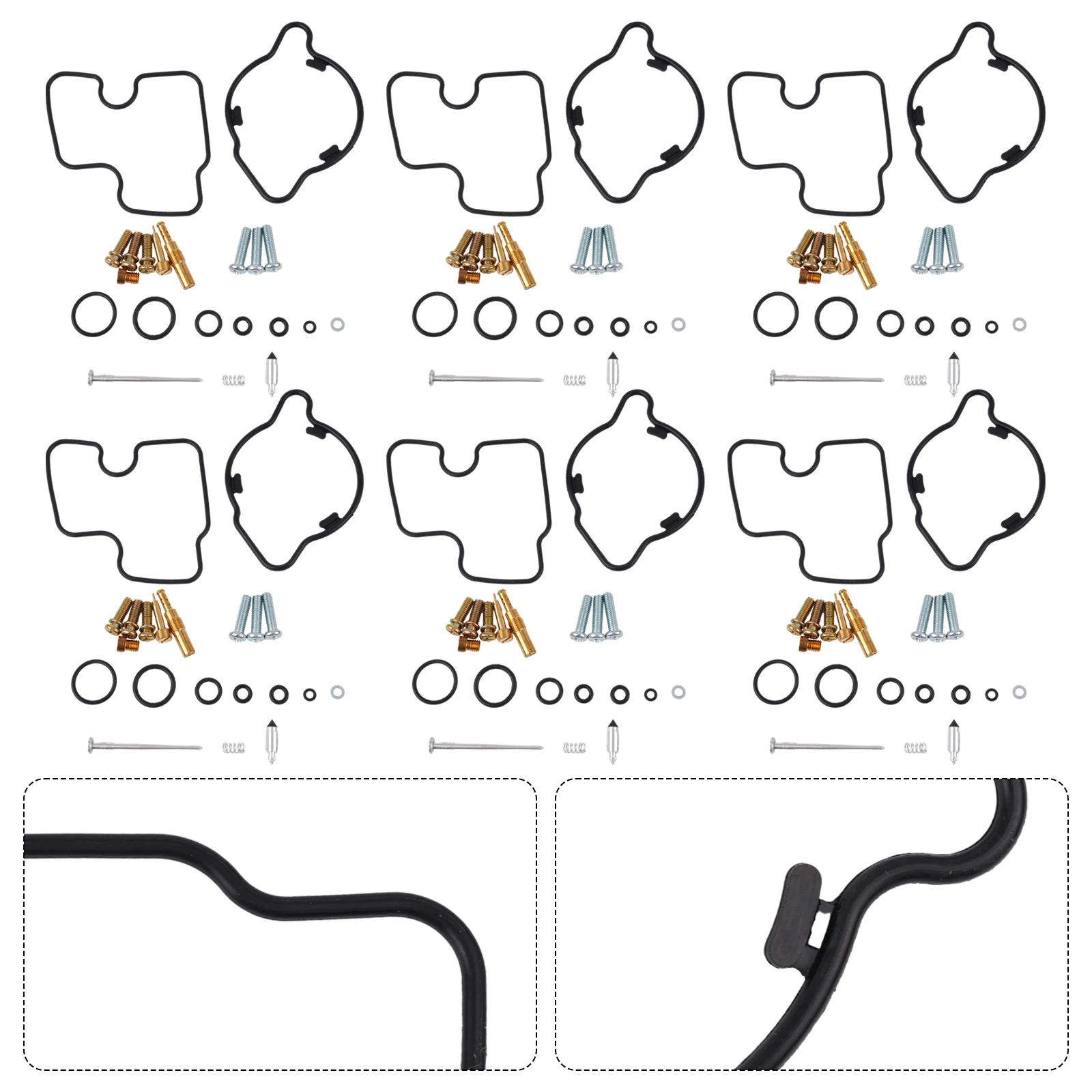 Carburetor Repair Kit Complete Solution for Carburetor Repair for Honda GL1500C GL1500CT Tour Valkyrie 1500 Pack of 6
