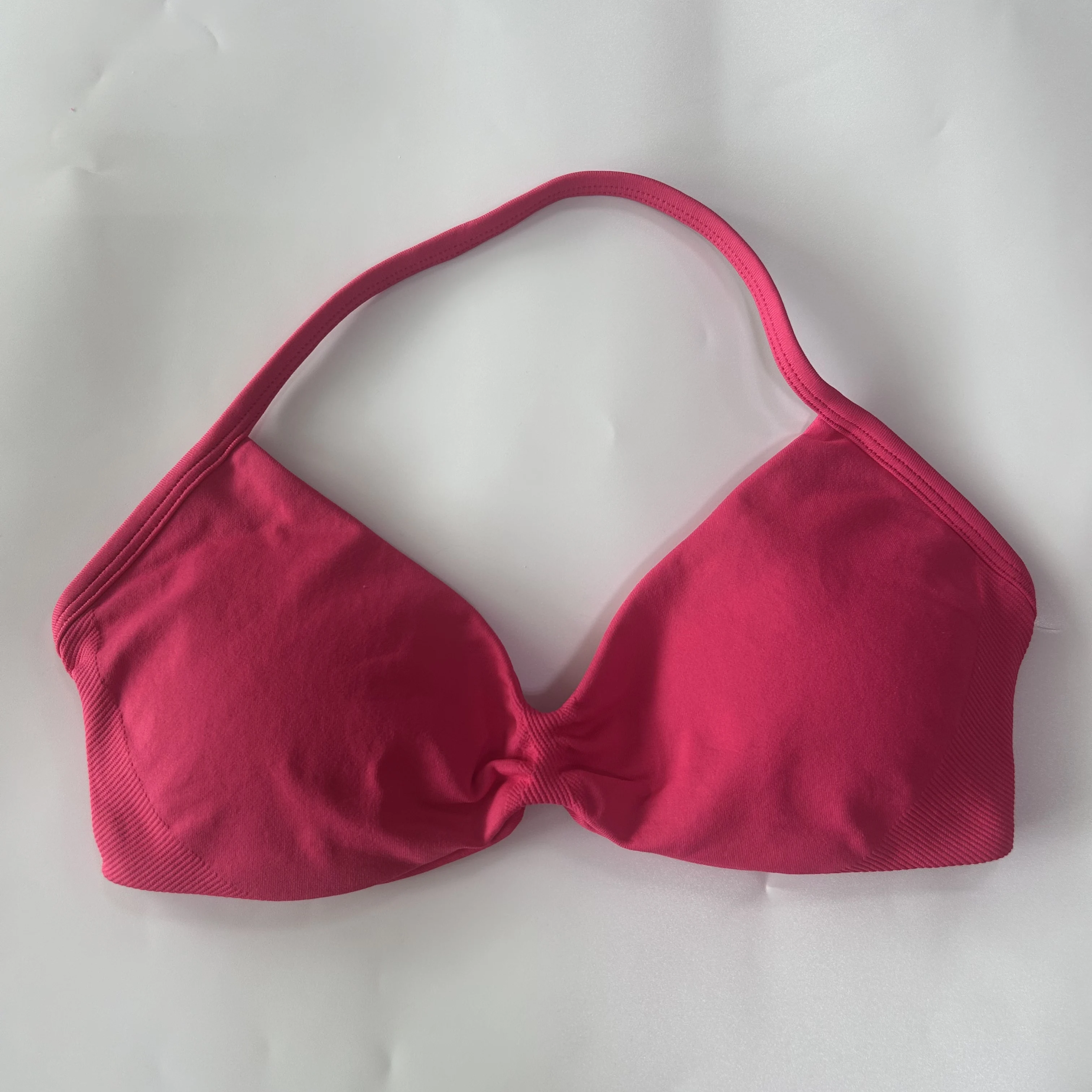 Pericic Damen Trägerloses Sport-BH mit Offenem Rücken, Hoher Halt, Nahtloses Neckholder-Yoga-Top, Push-Up Workout Yoga-Top – Detail 9