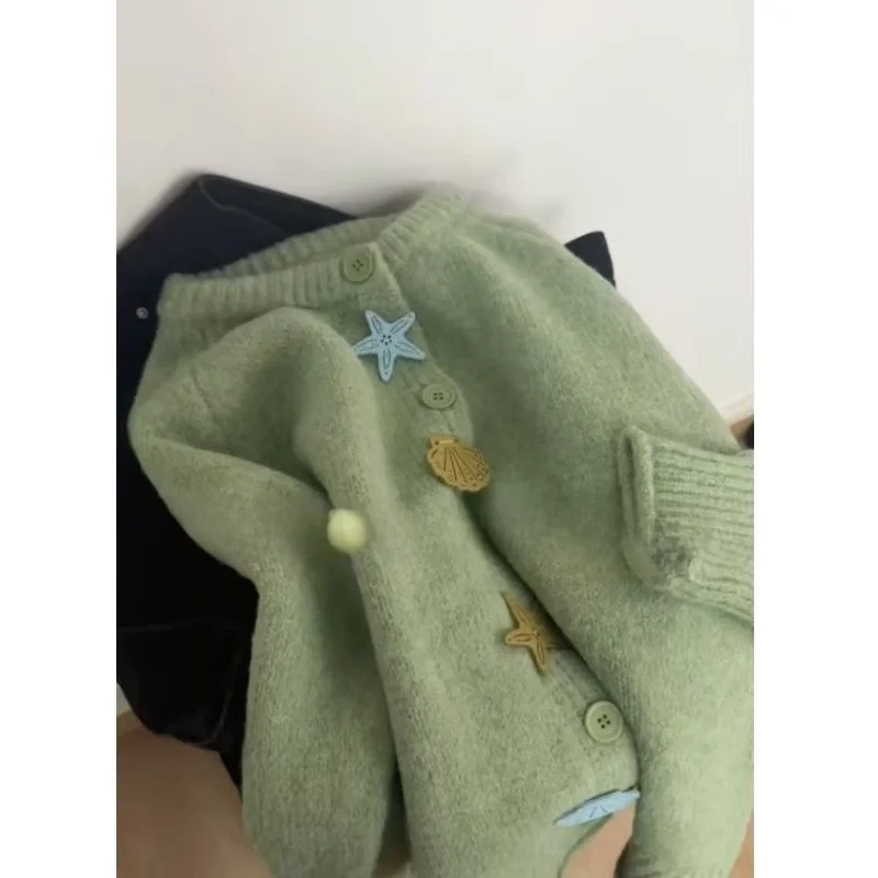 Pull tricoté pour femme, coupe ample, doux et polyvalent, Cardigan à réduction ly, nouvelle collection automne-hiver 2025