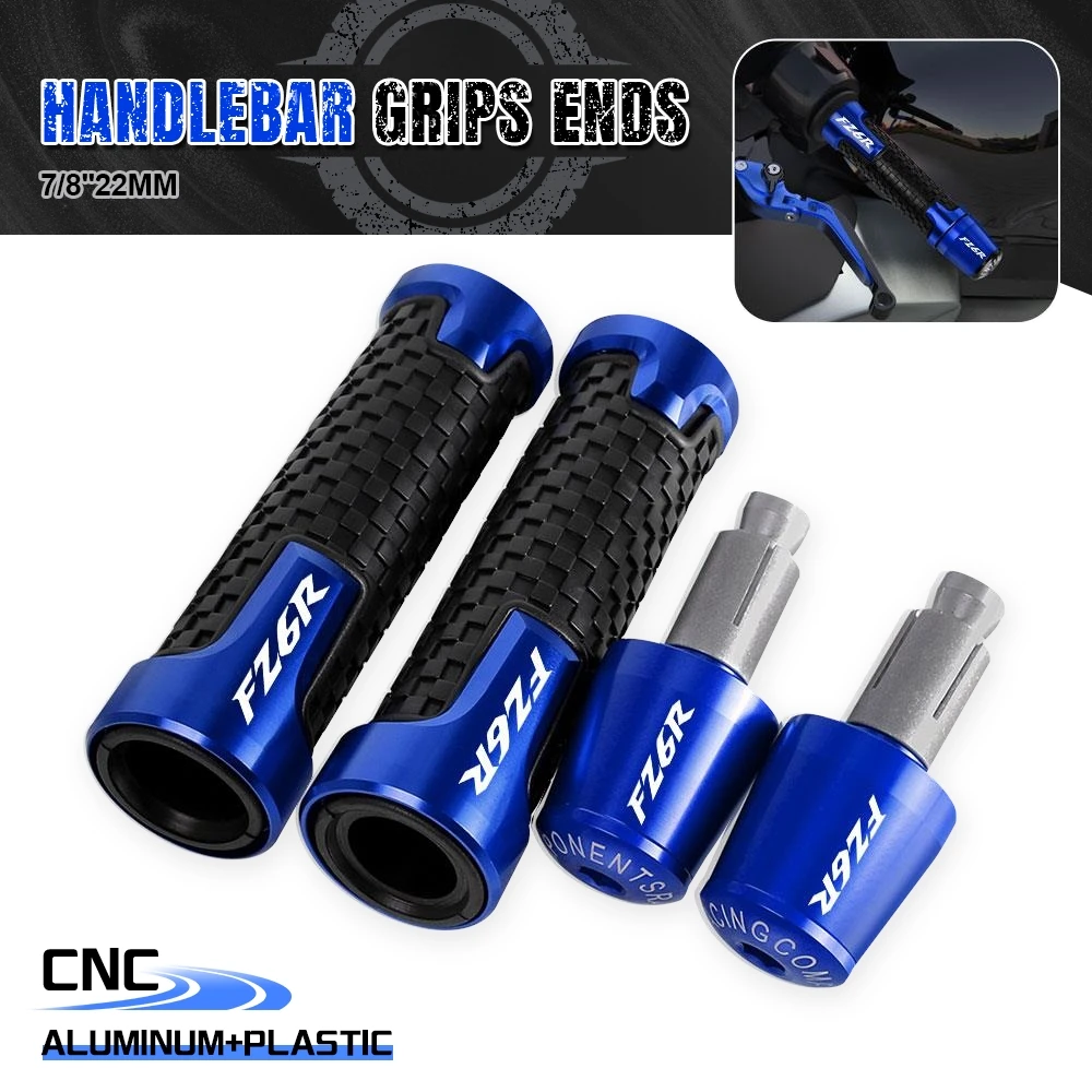 

Handlebar Hand Grips Handle Bar Ends Cap 7/8" 22mm Motorcycle Accessories FOR YAMAHA FZ6R FZ 6 R FZ-6R 2009 2010 2011- 2015 2016