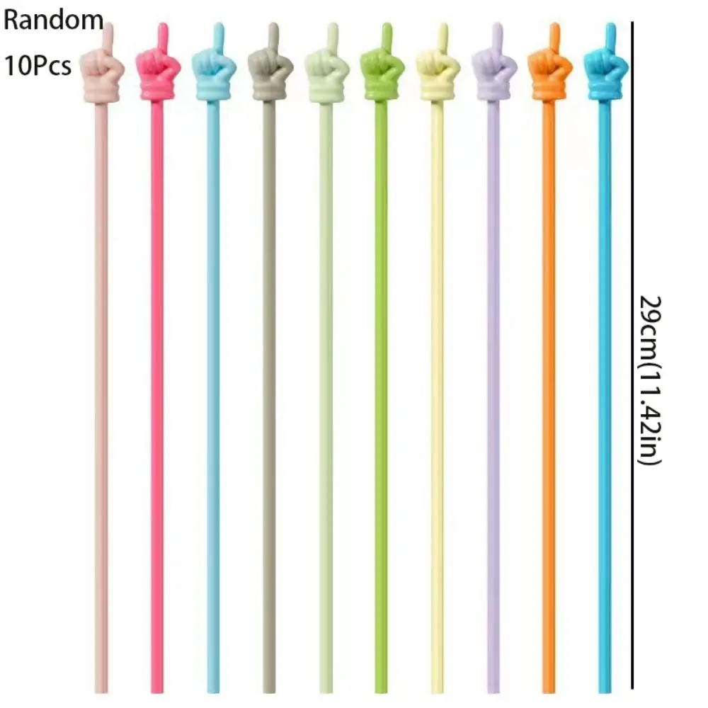 10Pcs/set Colorful Teaching Stick Bendable No Burrs Finger Reading Stick Smooth Hand Pointers Stick Preschool Teaching Tools