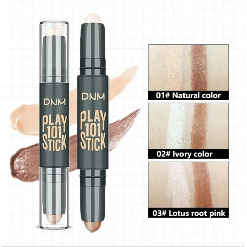 1/2/5 pçs corretivo de ponta dupla vara maquiagem facial lápis de base cremosa cosméticos maquiagem facial iluminador & amp caneta de contorno