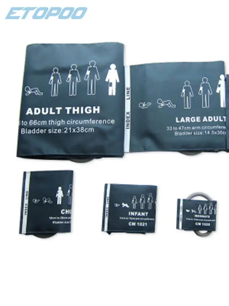 Manchette médicale de pression artérielle pour adultes, ceinture de manchette pour nourrissons et enfants, pour sphygmomanomètres, moniteur NIBP, Tube unique