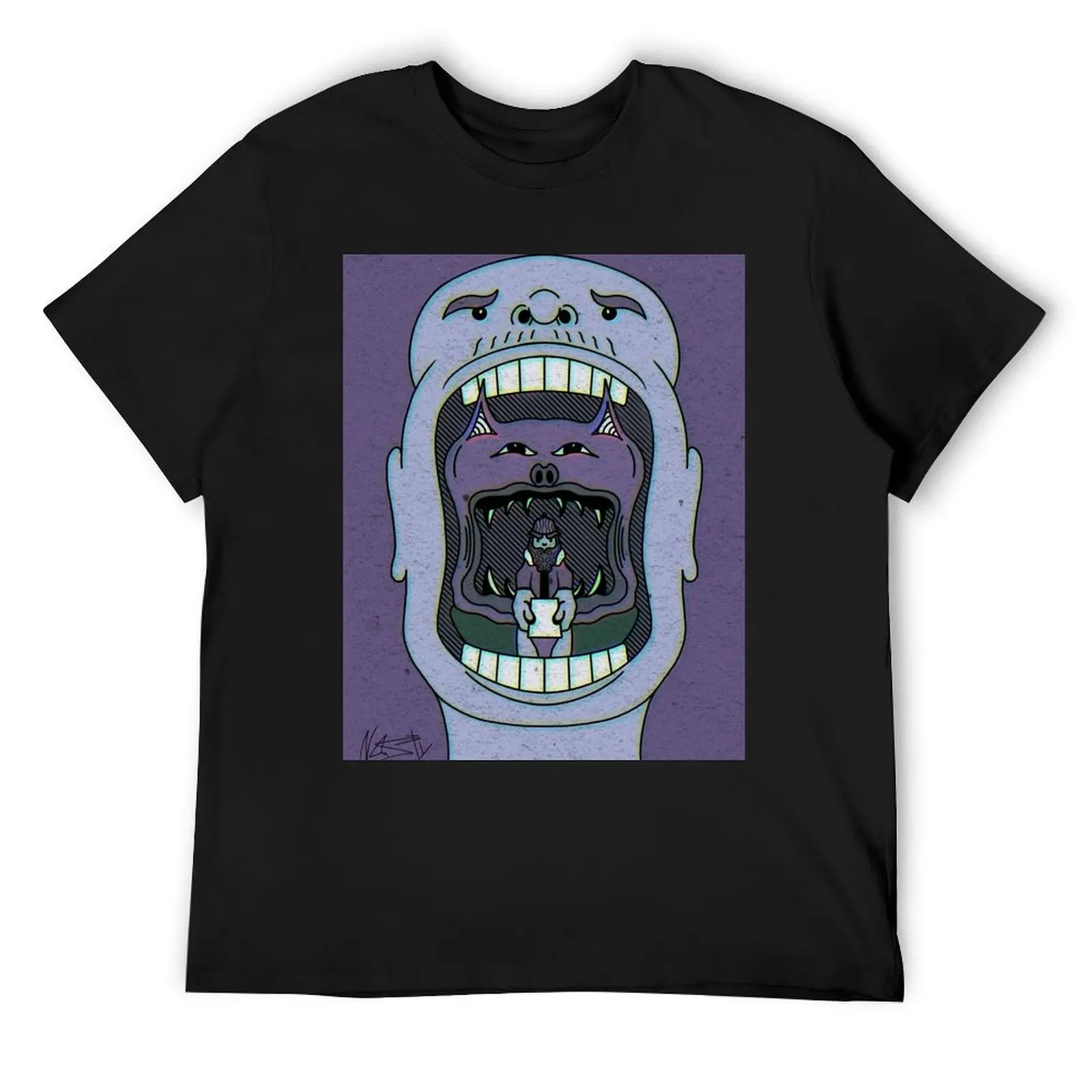 Open Wide - Purp T-Shirt summer tops essential t shirt kawaii clothes mens big and tall t shirts