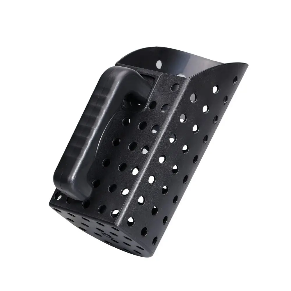 Ensemble de pelles à sable en plastique noir avec poignée, outil de creusement de pelle pour la plage, tamis de sol de jardinage à haute efficacité, 2 pièces