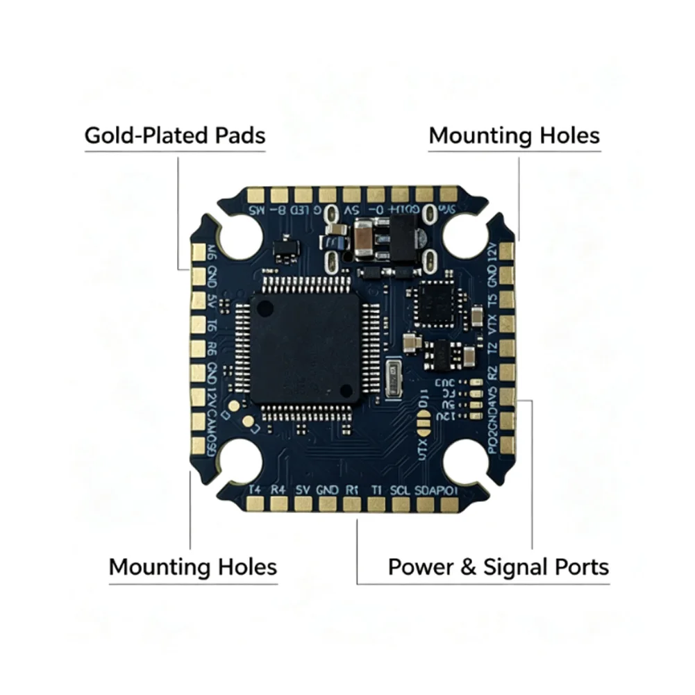 2.4G Integrated Gyro Flight Controller for FPV Racing Drones Supports 3inch to 7inch Frame Sizes 8.4V-25.2V Range
